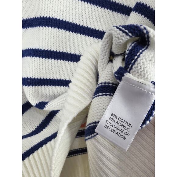 Kerri Rosenthal XOKR Striped Next Smile's On You Sweater Women’s S Embroidered - Picture 5 of 6